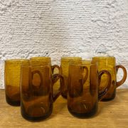 Tasses à sangria en verre ambré