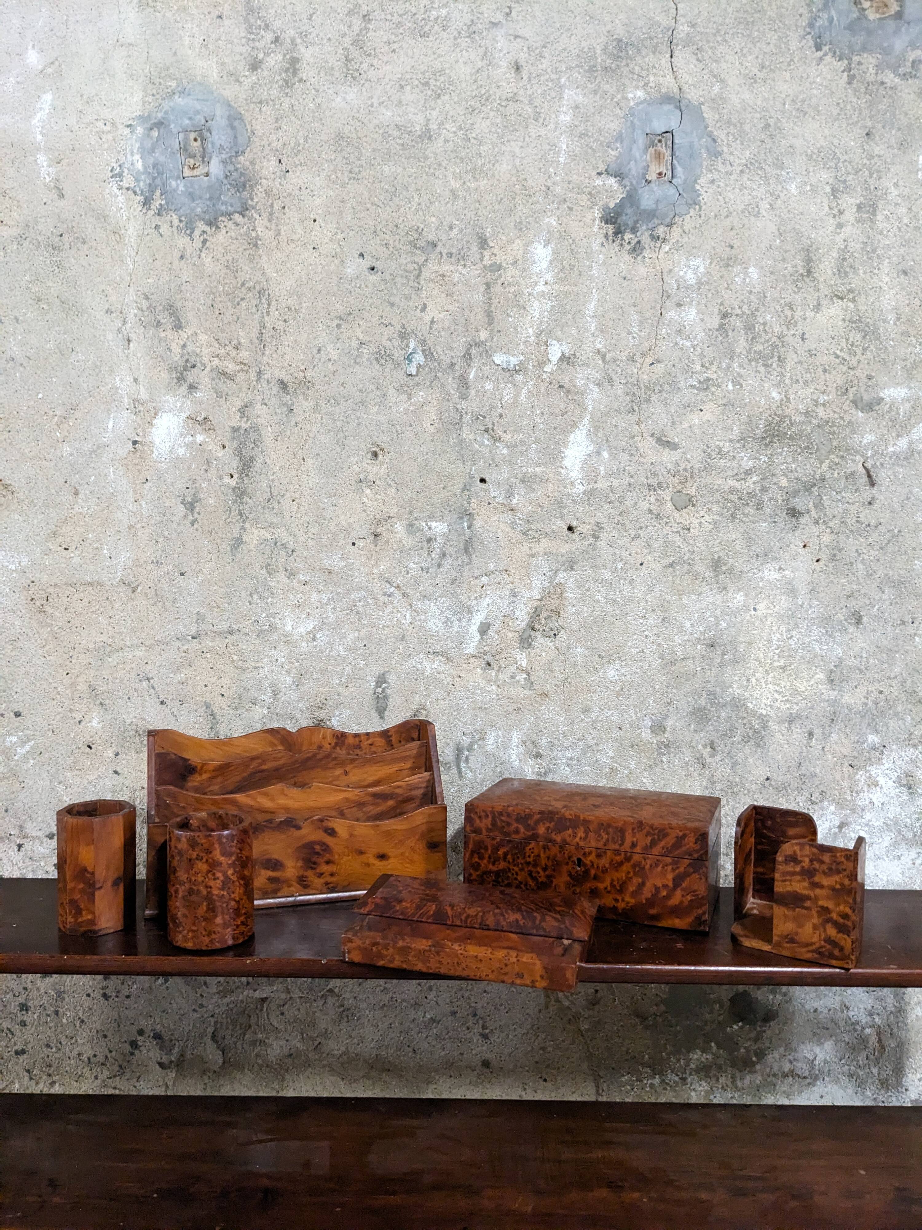 Porte-stylo en bois de thuya