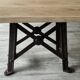 Industrial table top solid oak machine foot cast iron