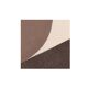 Duo of abstract paintings with geometric brown illustration signed Eawy.