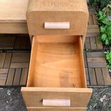 Art Deco dressing table in raw oak produced by Tatra Nabytok Czechoslovakia 1950