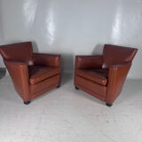 Pair of club armchairs