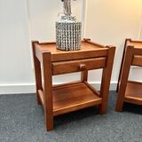 Pair of brutalist bedside tables