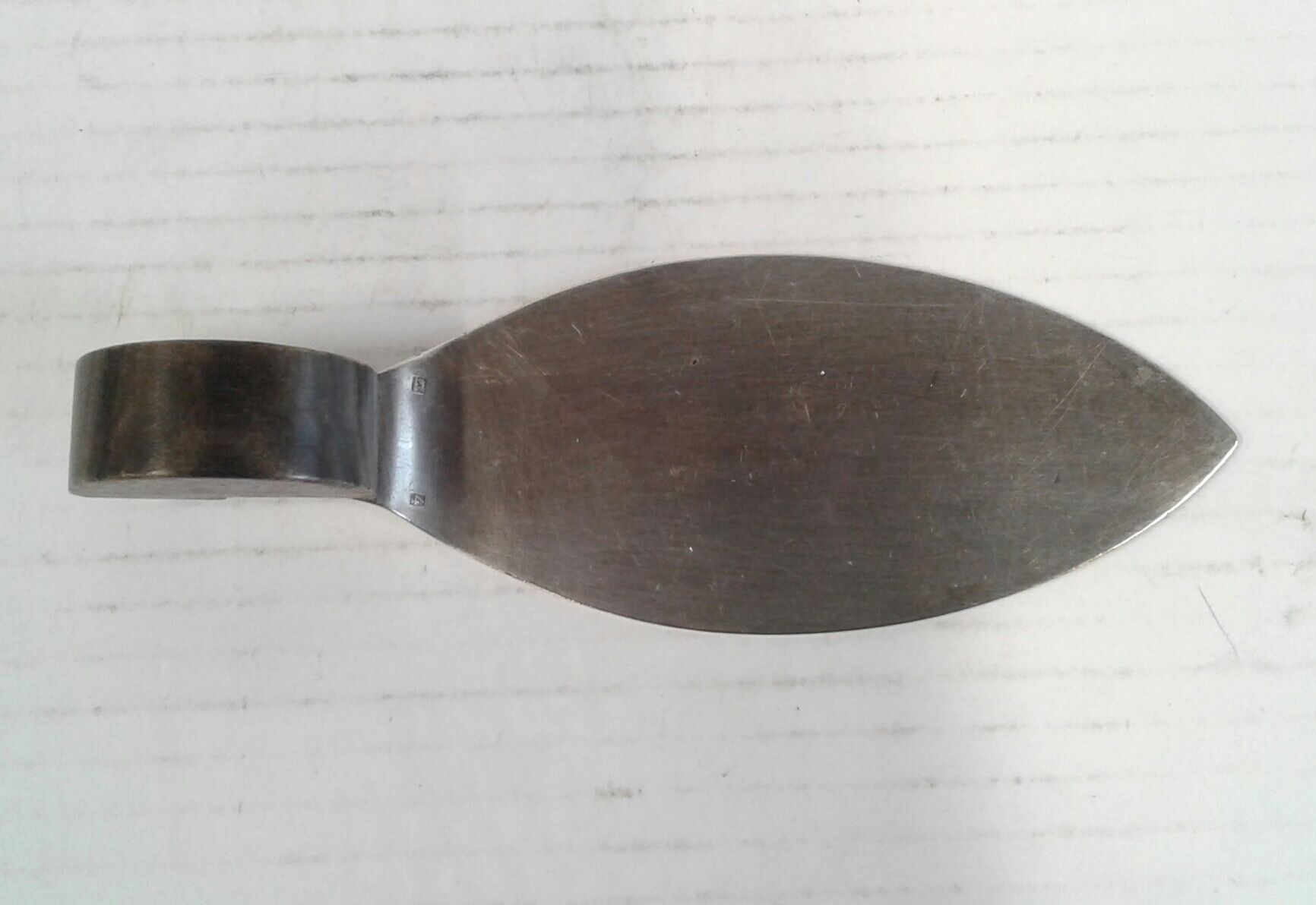 Art deco silver metal pie shovel