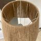 Lampadaire vintage en bois naturel et abat jour en corde années 1960