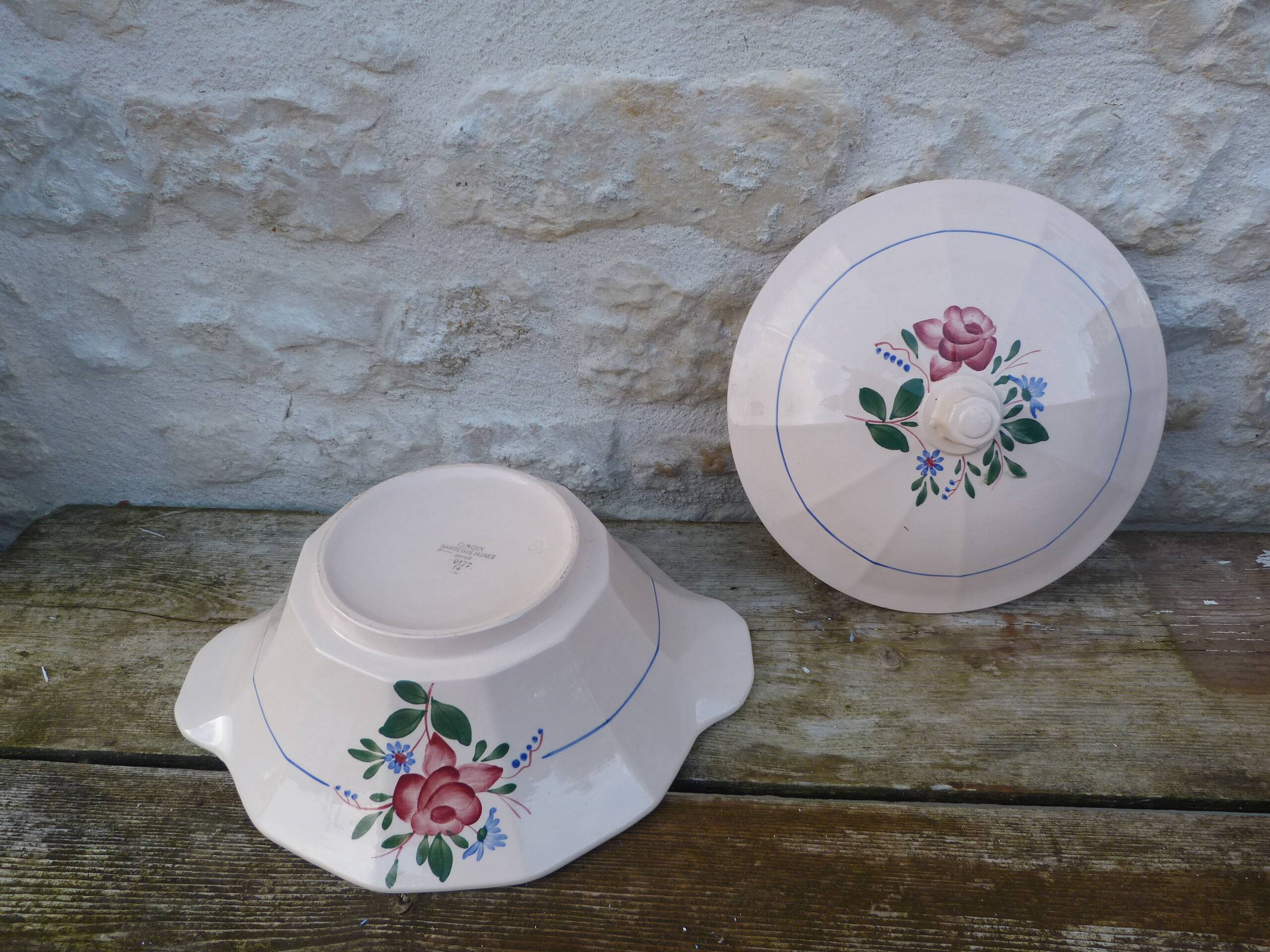 Old Digoin ceramic soup tureen