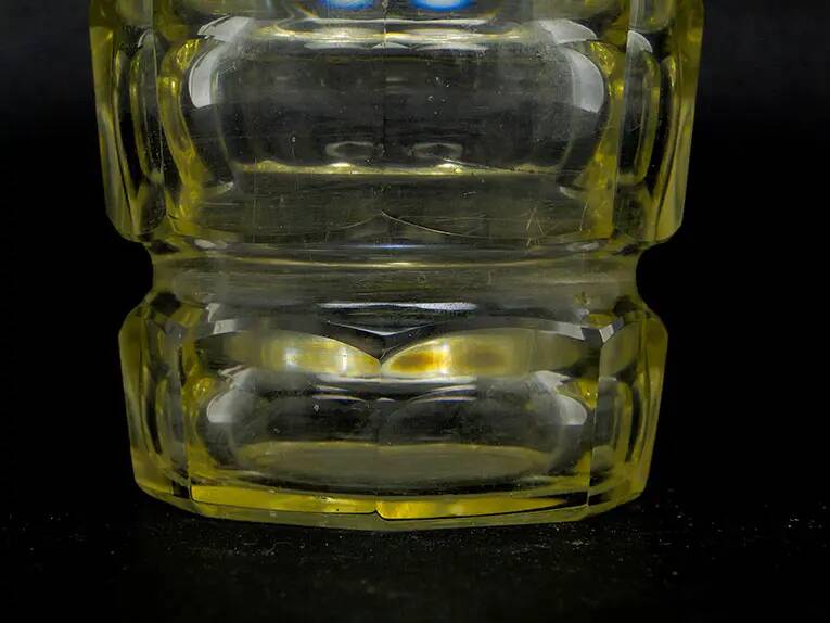 Art Deco vase, crystal, designed by J. Hoffmann, Czechoslovakia, 1930s