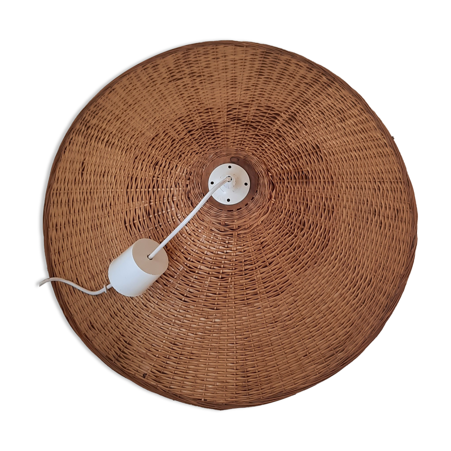 Large wicker ceiling lamp