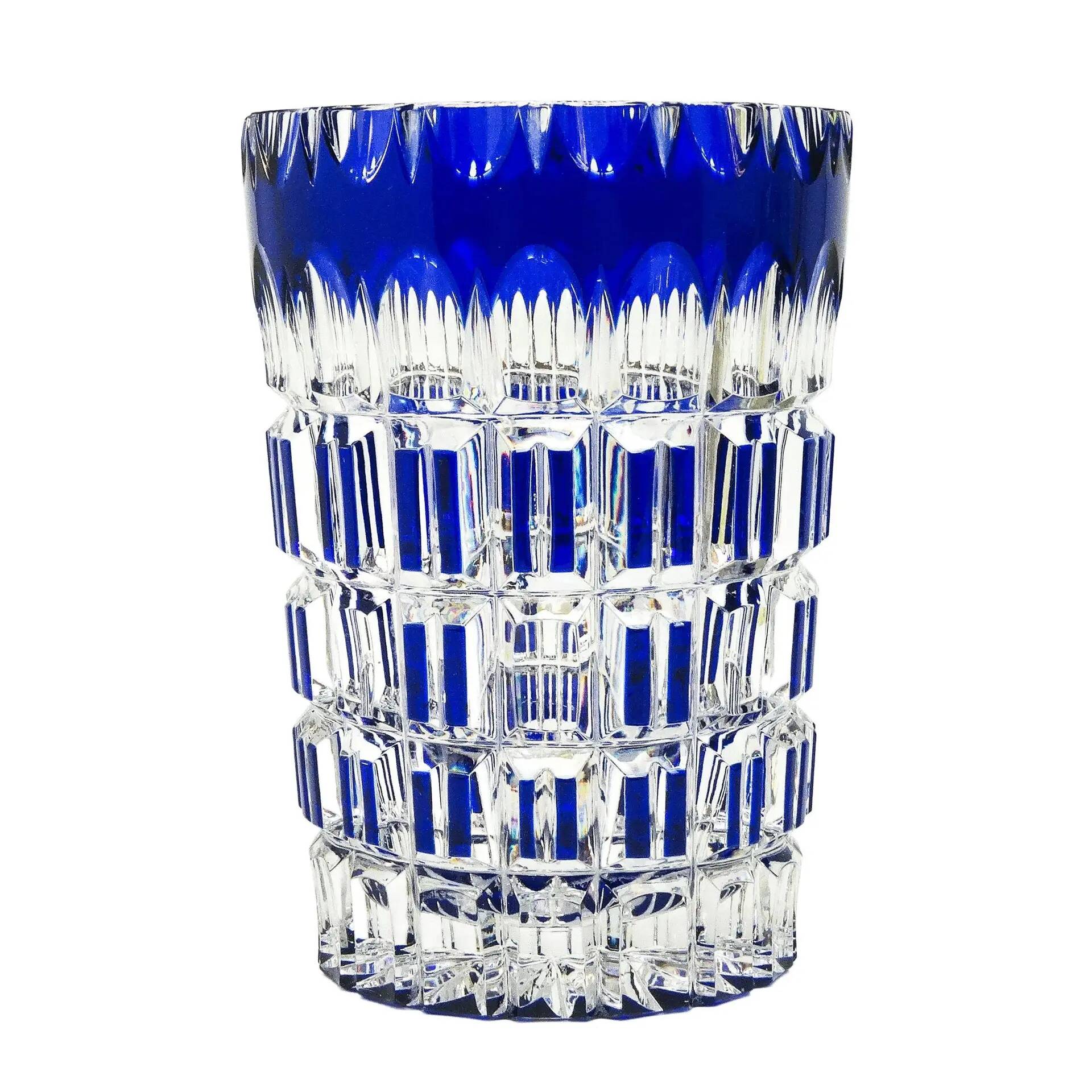 Mid-century modern vase, cobalt glass, Germany, 1950s