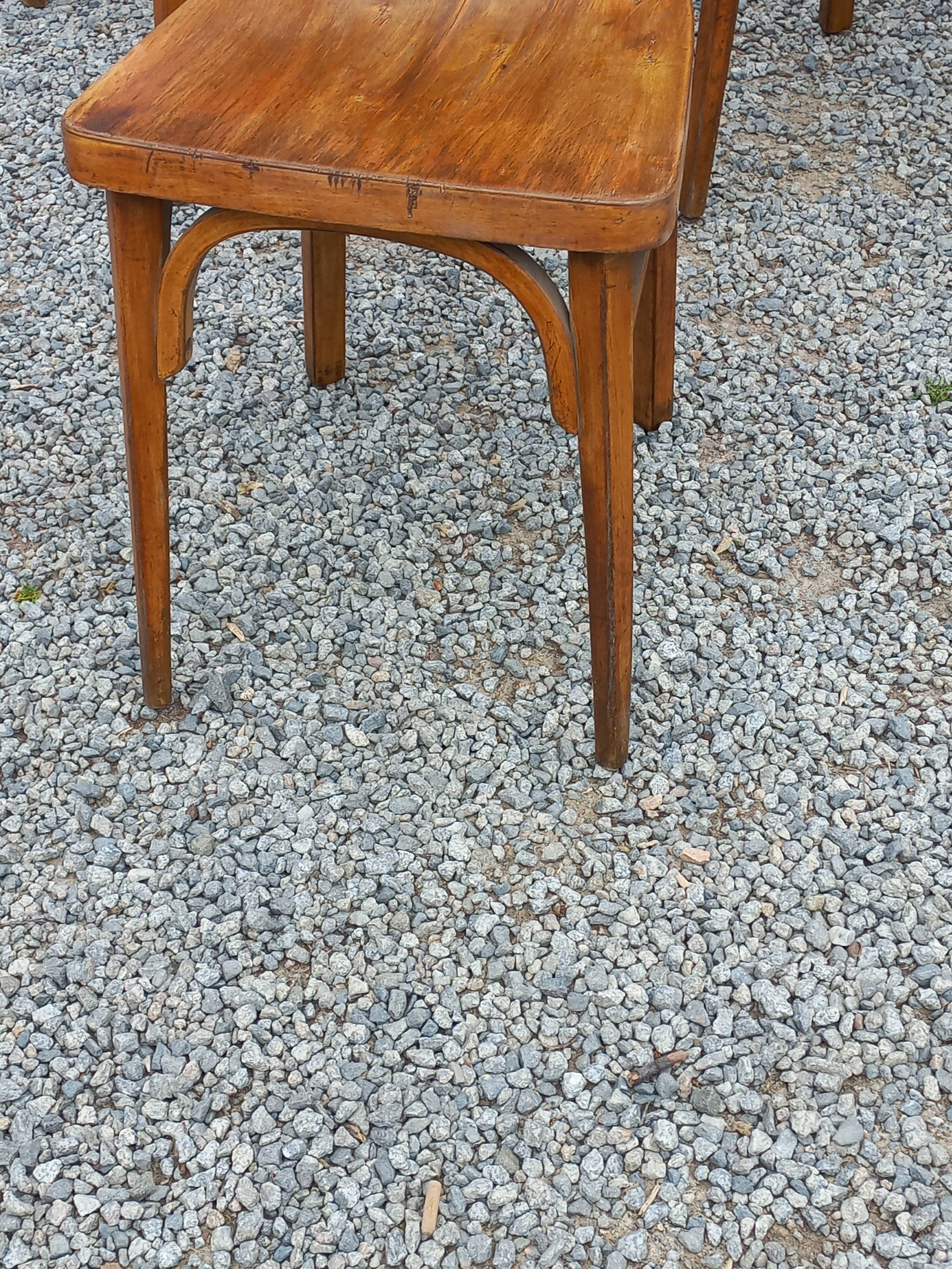 Set of 6 1950s bistro chairs