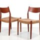 Ensemble de quatre chaises Marten Franckena en teck et corde de papier pour Fristho