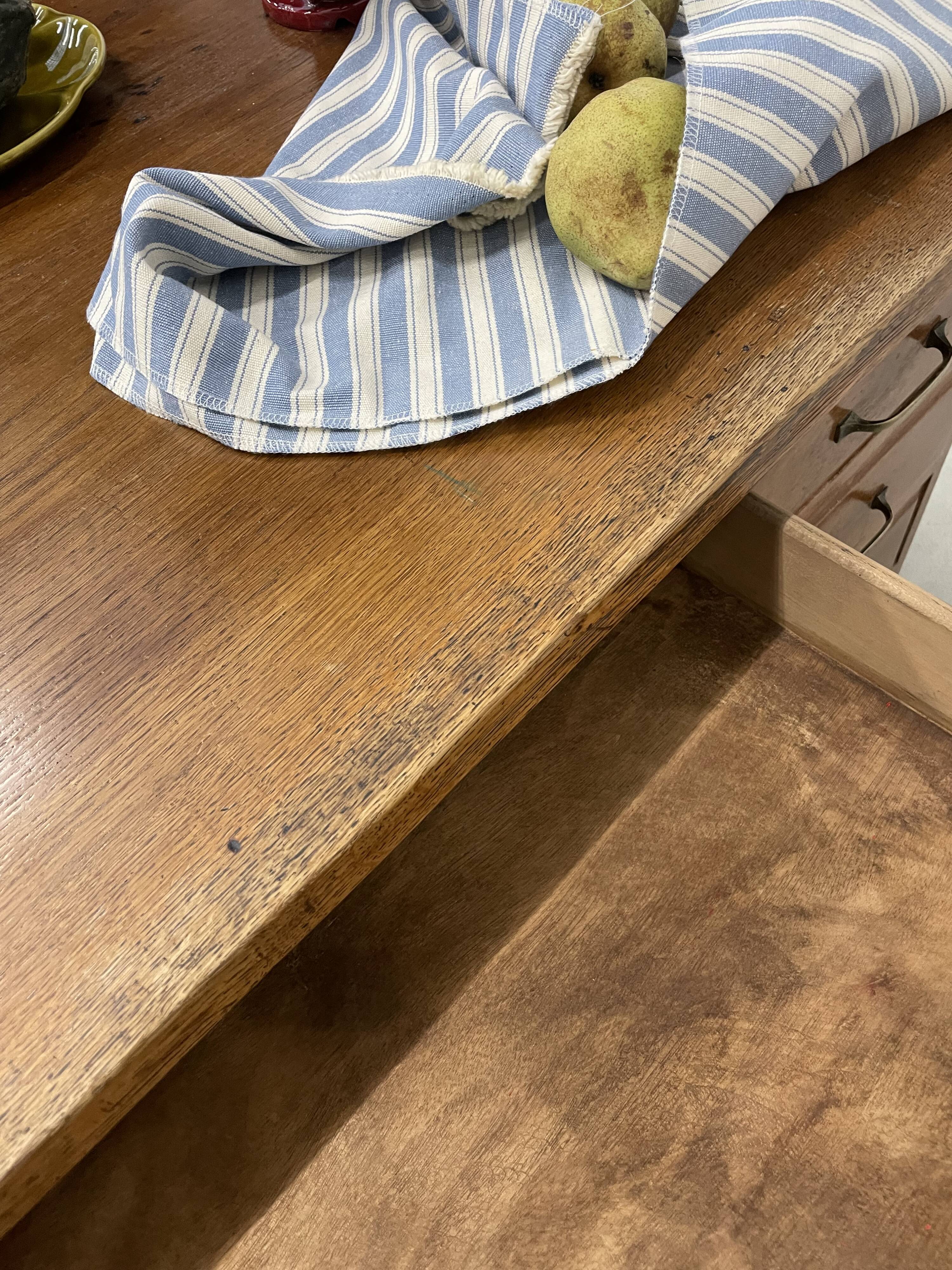 Oak and veneer counter or desk