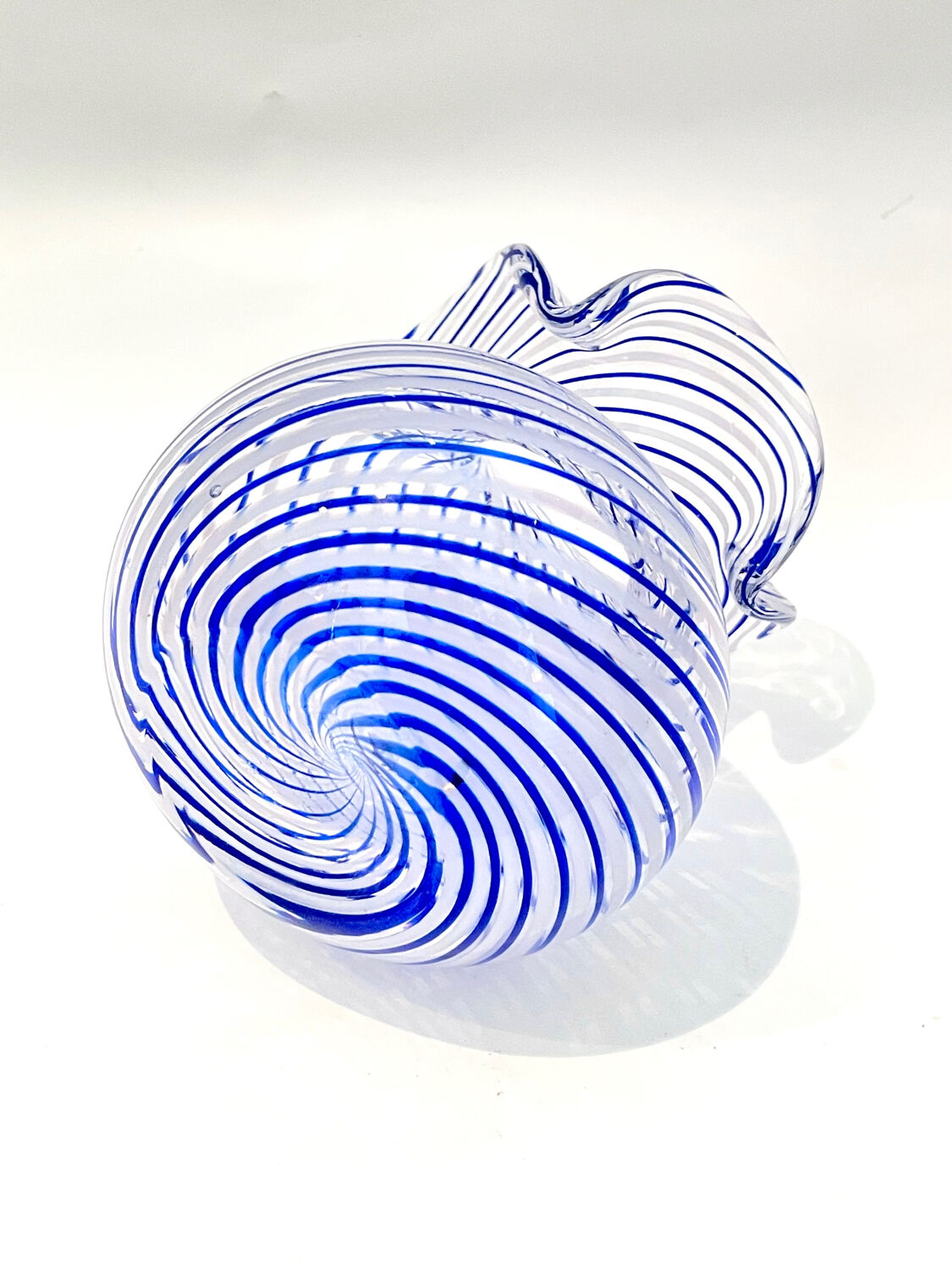 Murano filigree glass vase