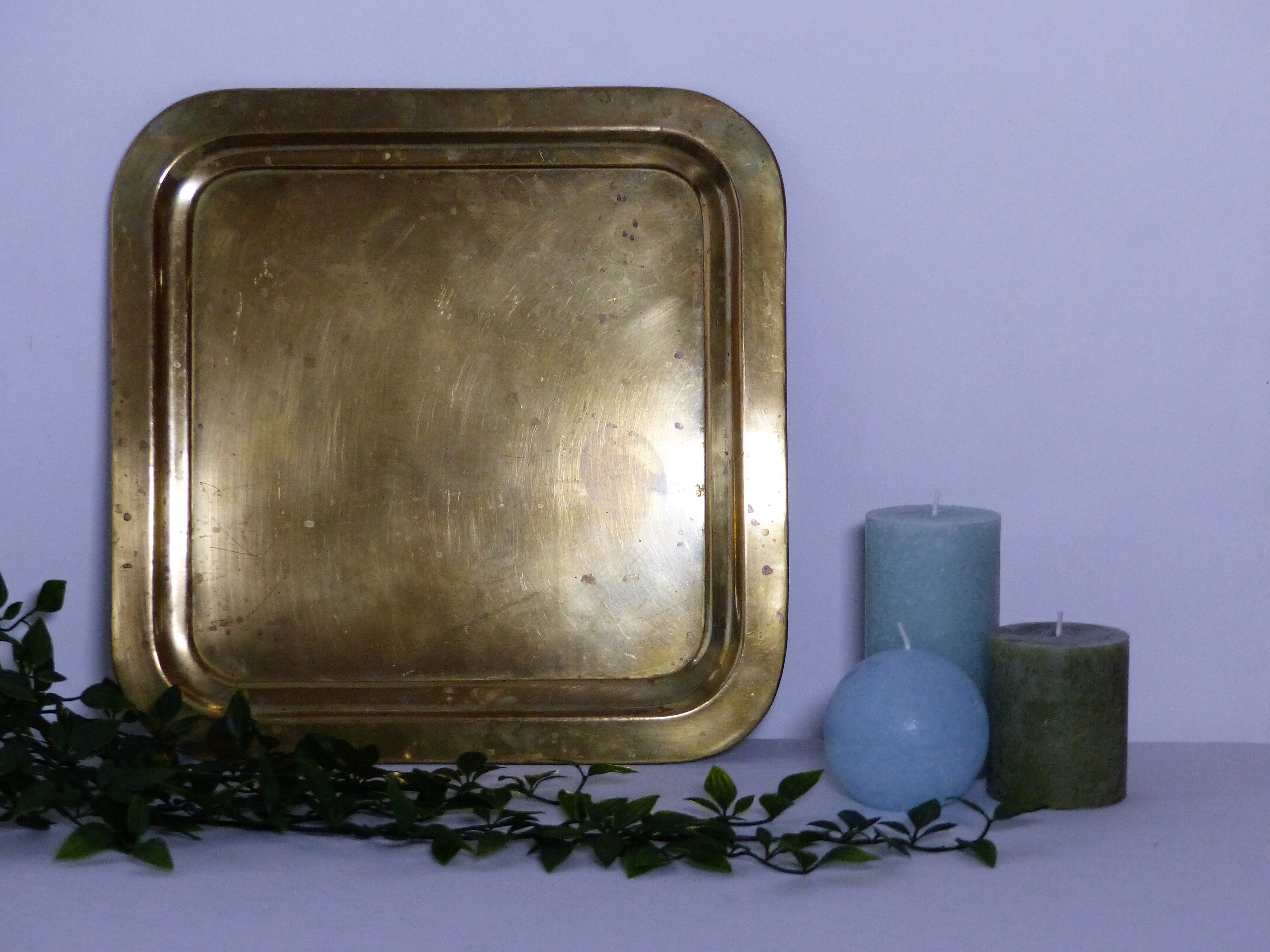 Brass square tray