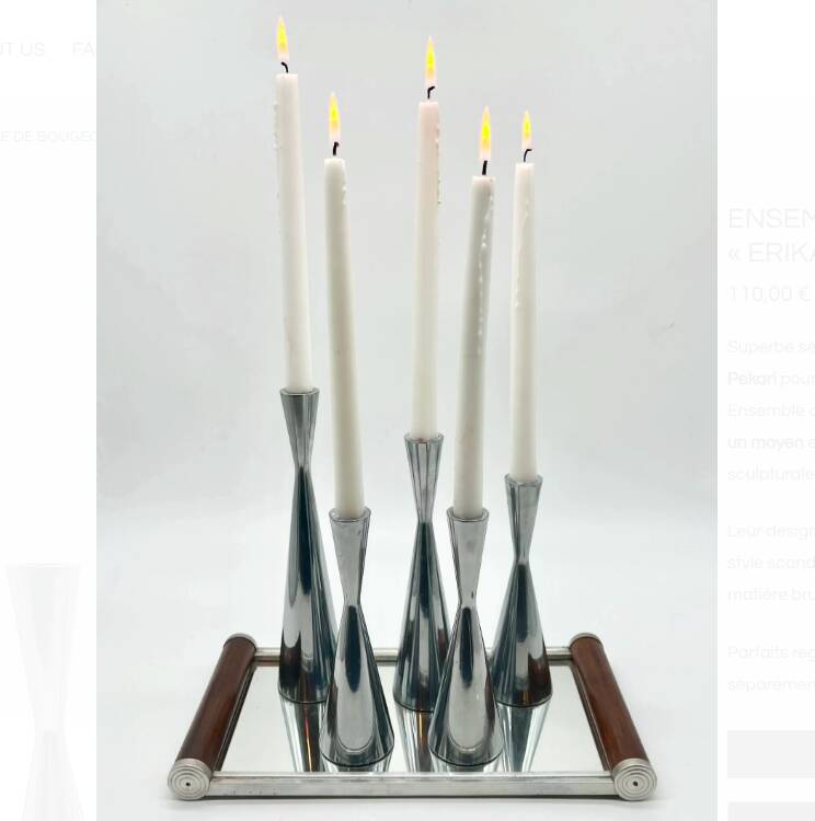 Set of "Erika Pekkari" candlesticks — 1990s