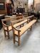 Pair of benches with backs from the early 20th century.