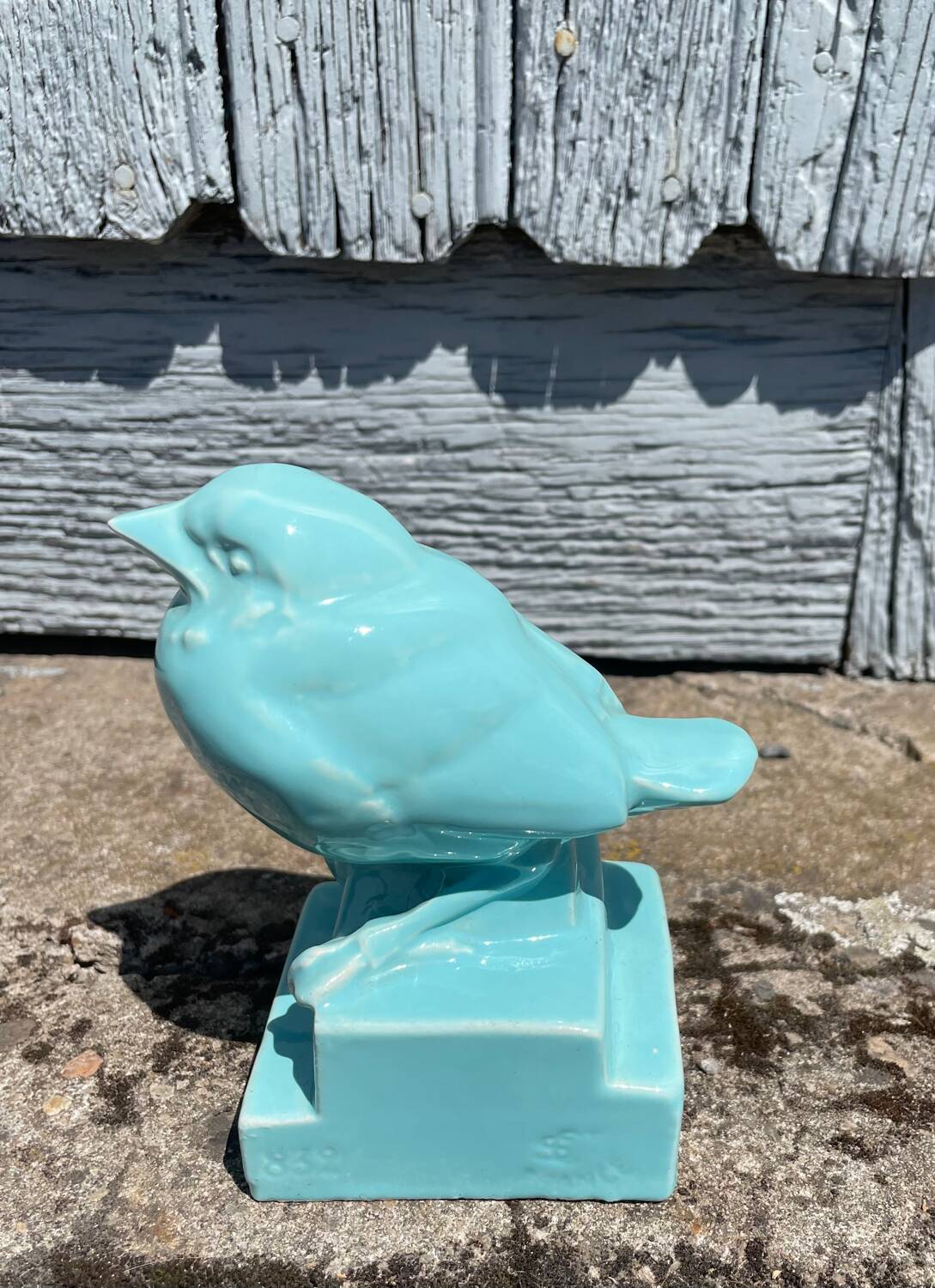 Art deco ceramic bird by st clement signed h. guingot 1930