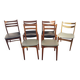 Set 6 chaises vintage scandinave dépareillées