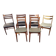 Set 6 chaises vintage scandinave dépareillées