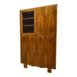 1950s French Art Deco Design Walnut Bookcase