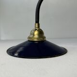 Old blue enamelled industrial wall light