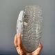 Pair of transparent round glass wall lights