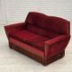 1970s, Danish 2-seater sofa, red furniture velour.