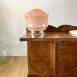 Veneer bedside table and handle flower art deco 30s