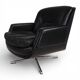 Fauteuil en cuir Eugen Schmidt, 1960