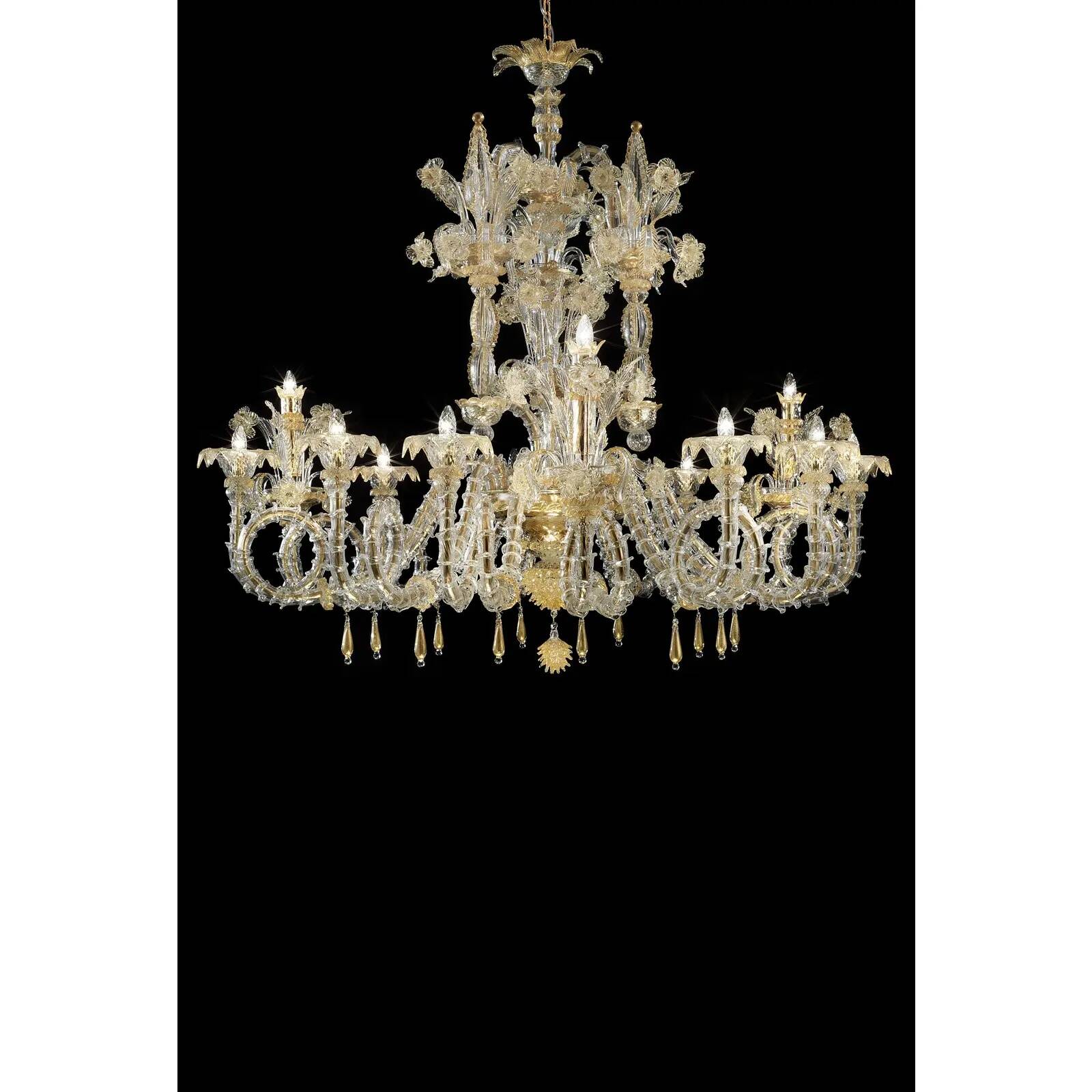 Handcrafted Imperial Venetian Murano Glass Ca’ Rezzonico Chandelier