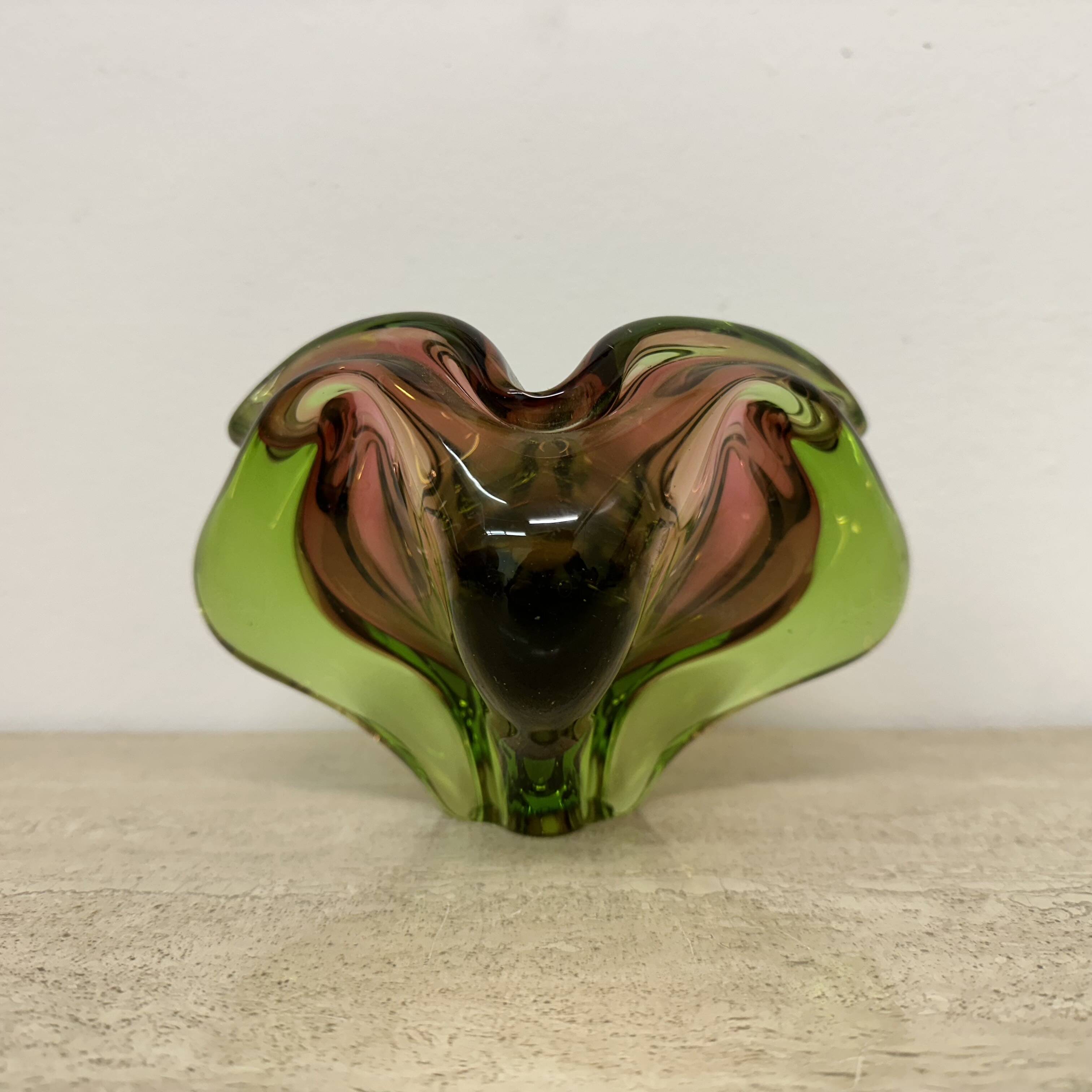 Mid century Murano glass bowl , 1970s