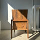 Fauteuil en bois naturel (teck) design minimaliste