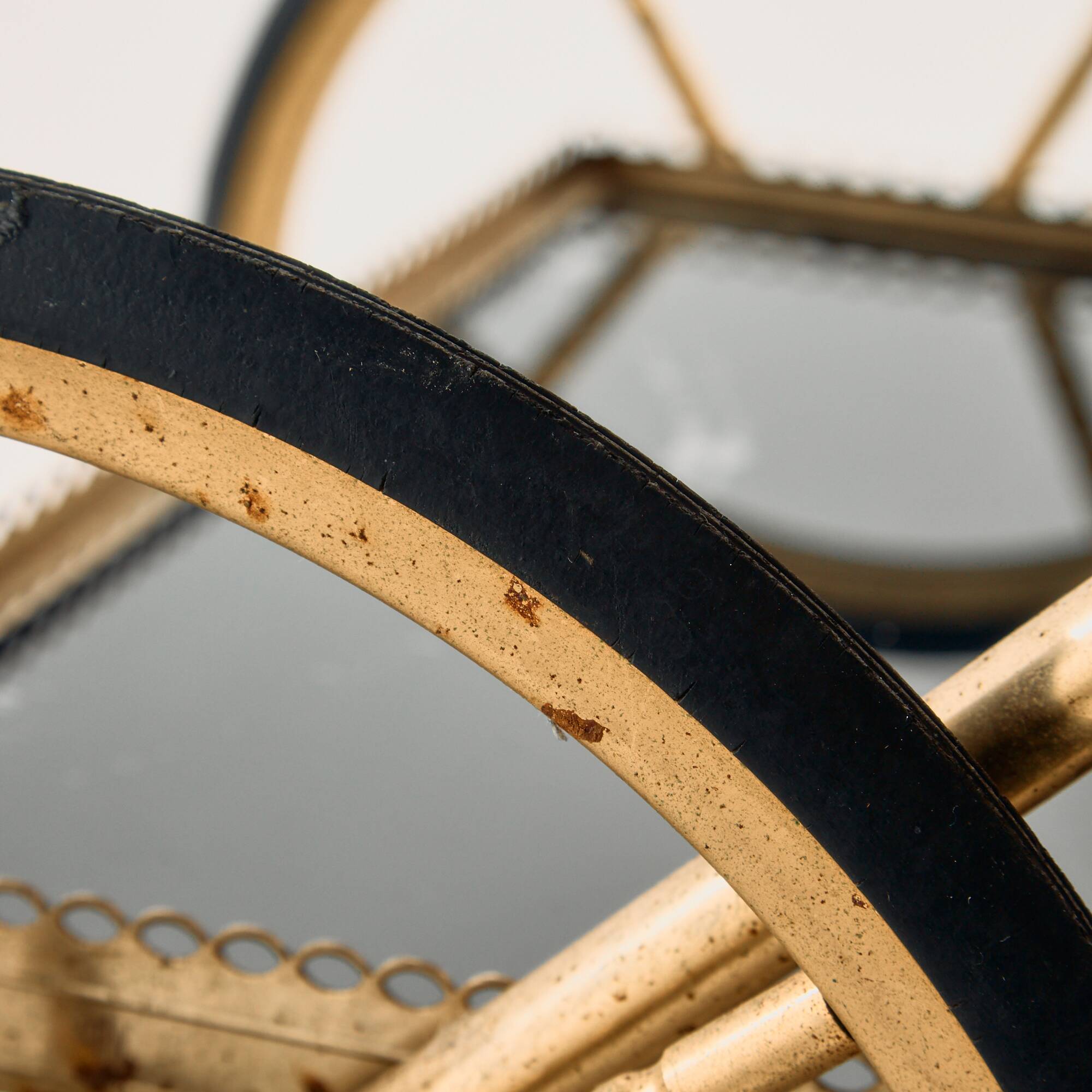 Brass-framed dessert trolley by Maison Jansen, France.