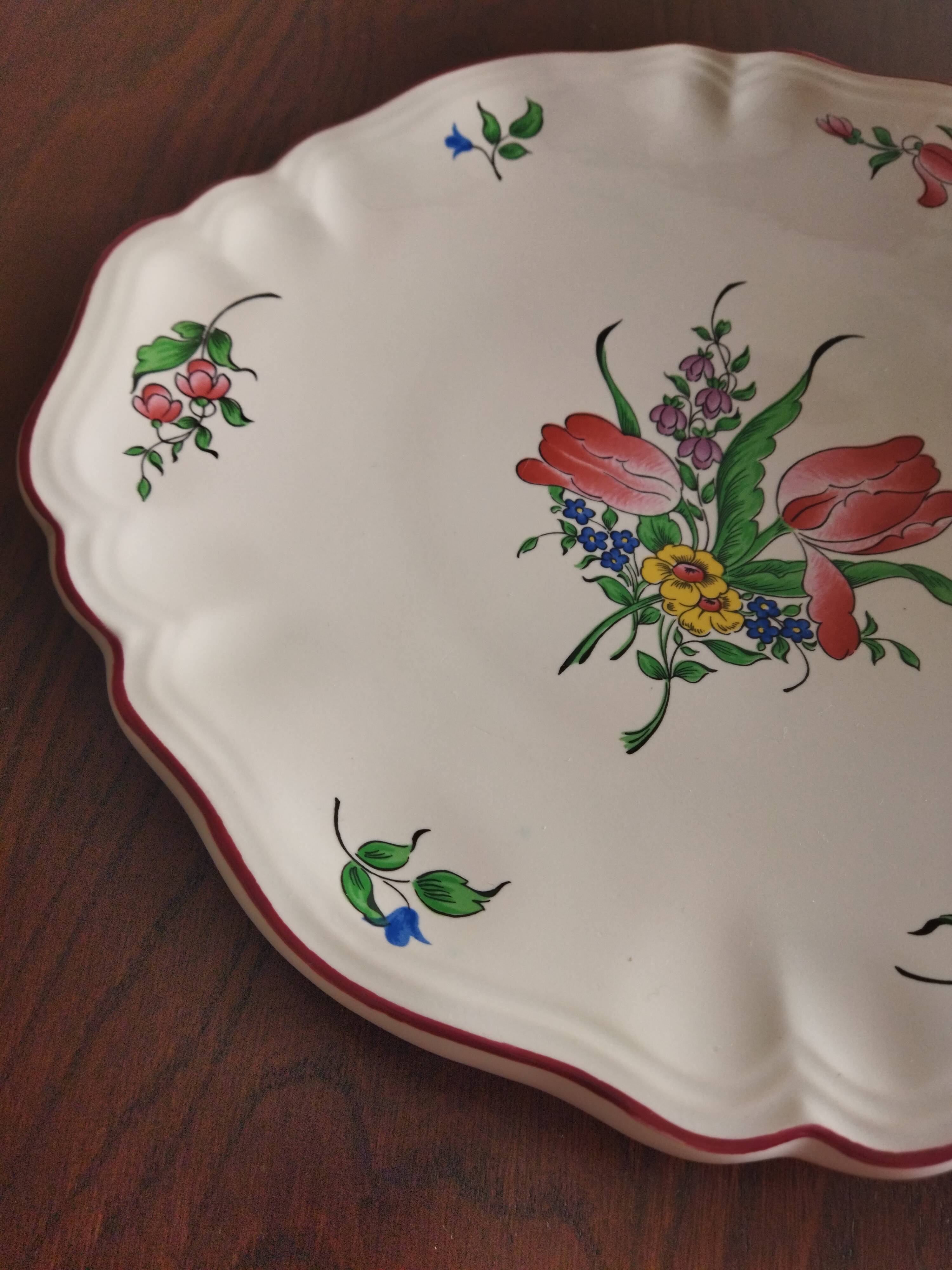 Plat à gâteau "Réverbère fin" KG Lunéville