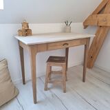 Antique wooden desk – farmhouse table - chic country spirit