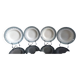 4 assiettes creuses en Terre de Fer Longwy modèle "Suzanne"
