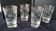 4 water or orangeade glasses in engraved glass