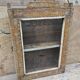 Ancienne vitrine murale tribale en teck birman