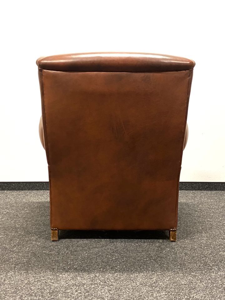 Vintage chesterfield style wingback armchair