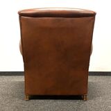 Vintage chesterfield style wingback armchair