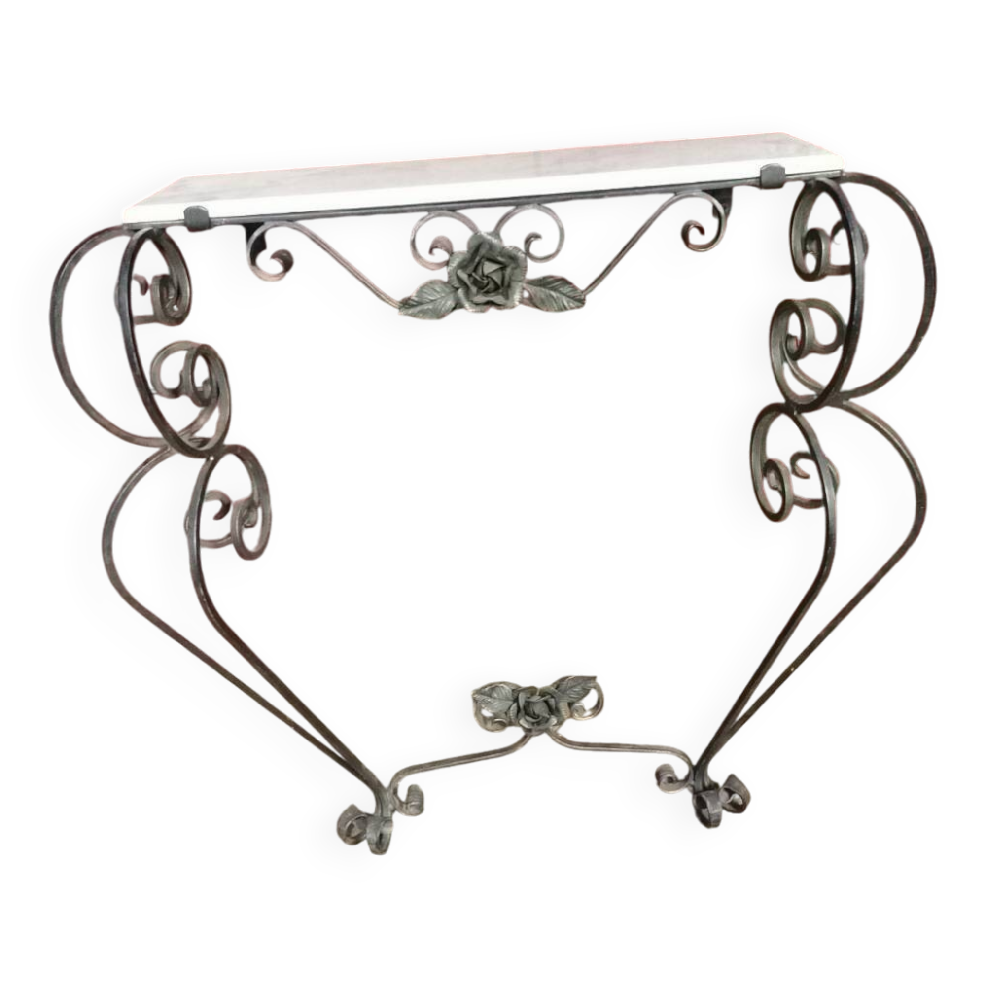 Art Deco wrought iron consoles