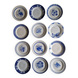 Set of 12 old flat plates