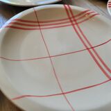 Set de 6 assiettes décor torchon