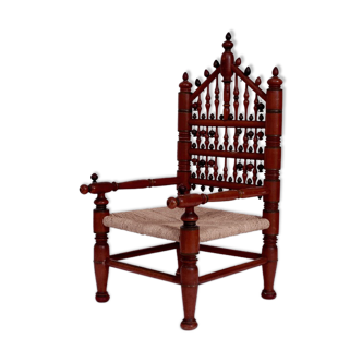 Painted turned wood armchair India, 20th century
