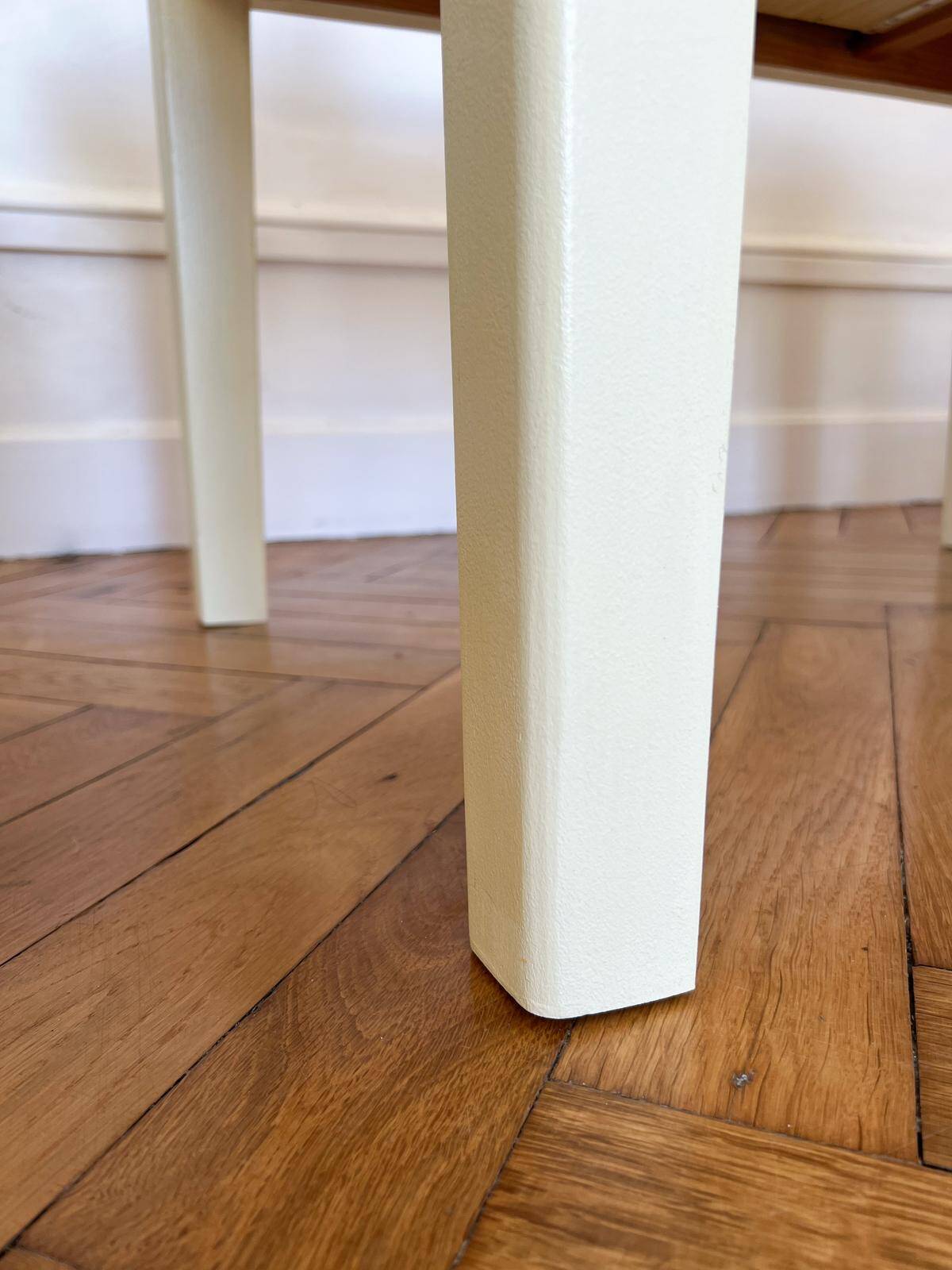 Yellow solid wood coffee table