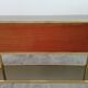 Console à tiroirs en laiton et bois années 70