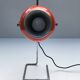 Lampe eye ball orange vintage années 70