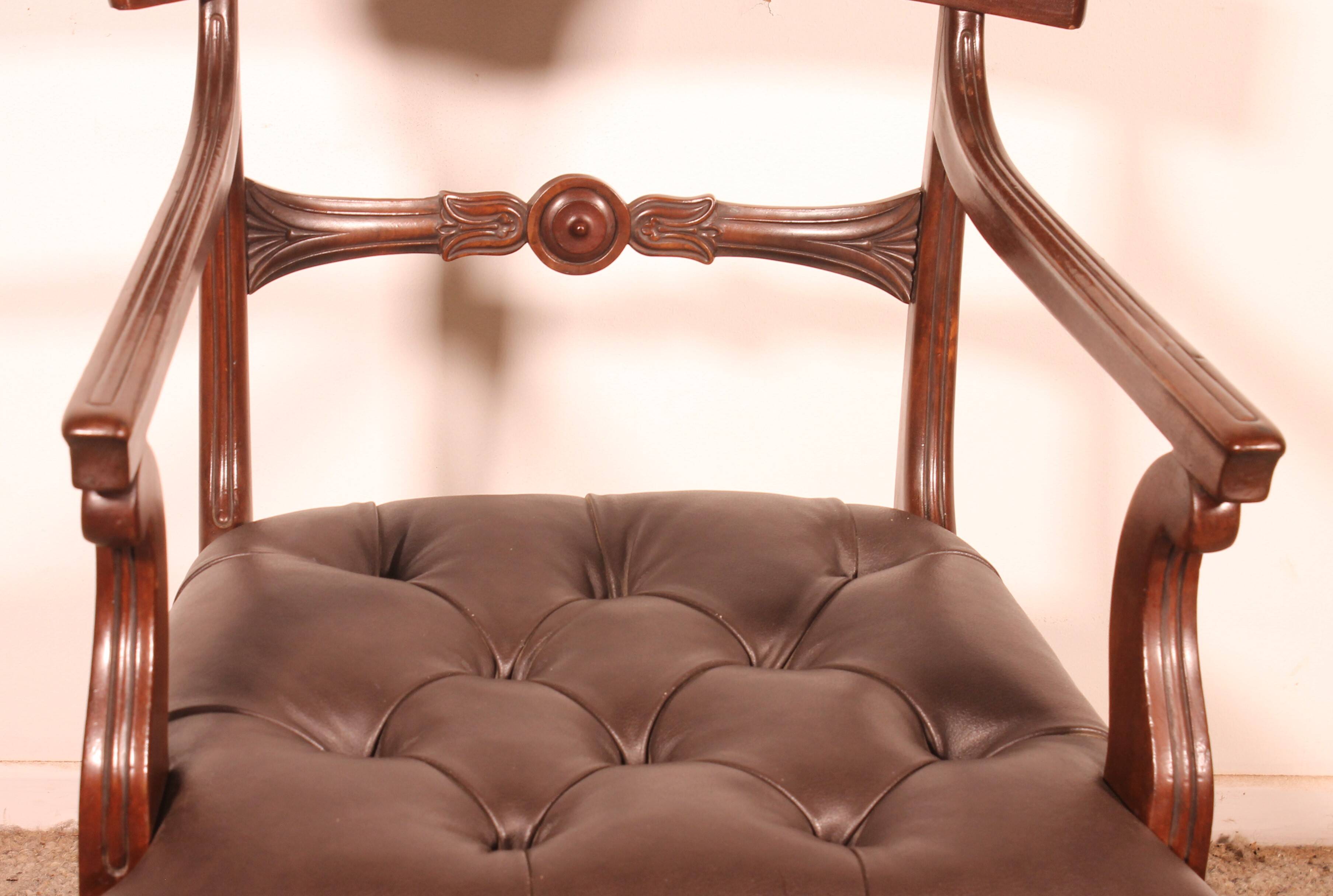 Regency Mahogany Office Chair circa 1810