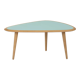 Coffee table 50s, oak - top in lacquer mineral green