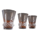 3 crystal wine glasses by Daum, Sorcy model, 1950s
